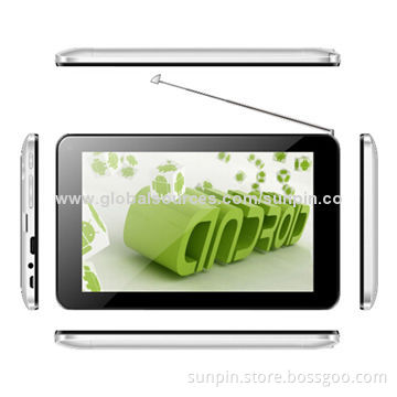 DTV 7-inch Tablet PC, Multi-touch Capacitive Touch Screen 1GB RAM with 8GB/16GB ROM 3,000mAh Battery
